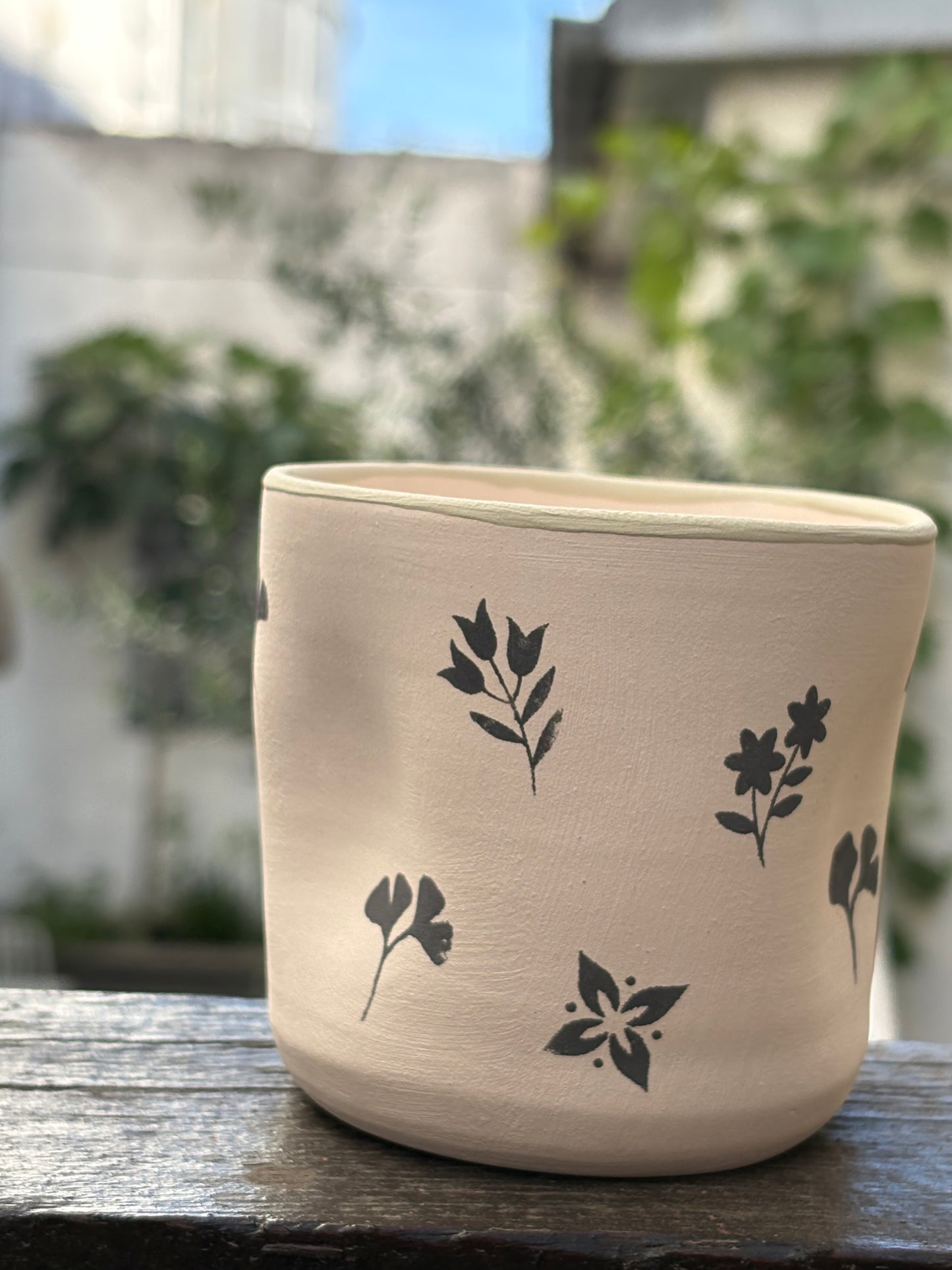 SIEBDRUCKEN im Garten auf Keramik