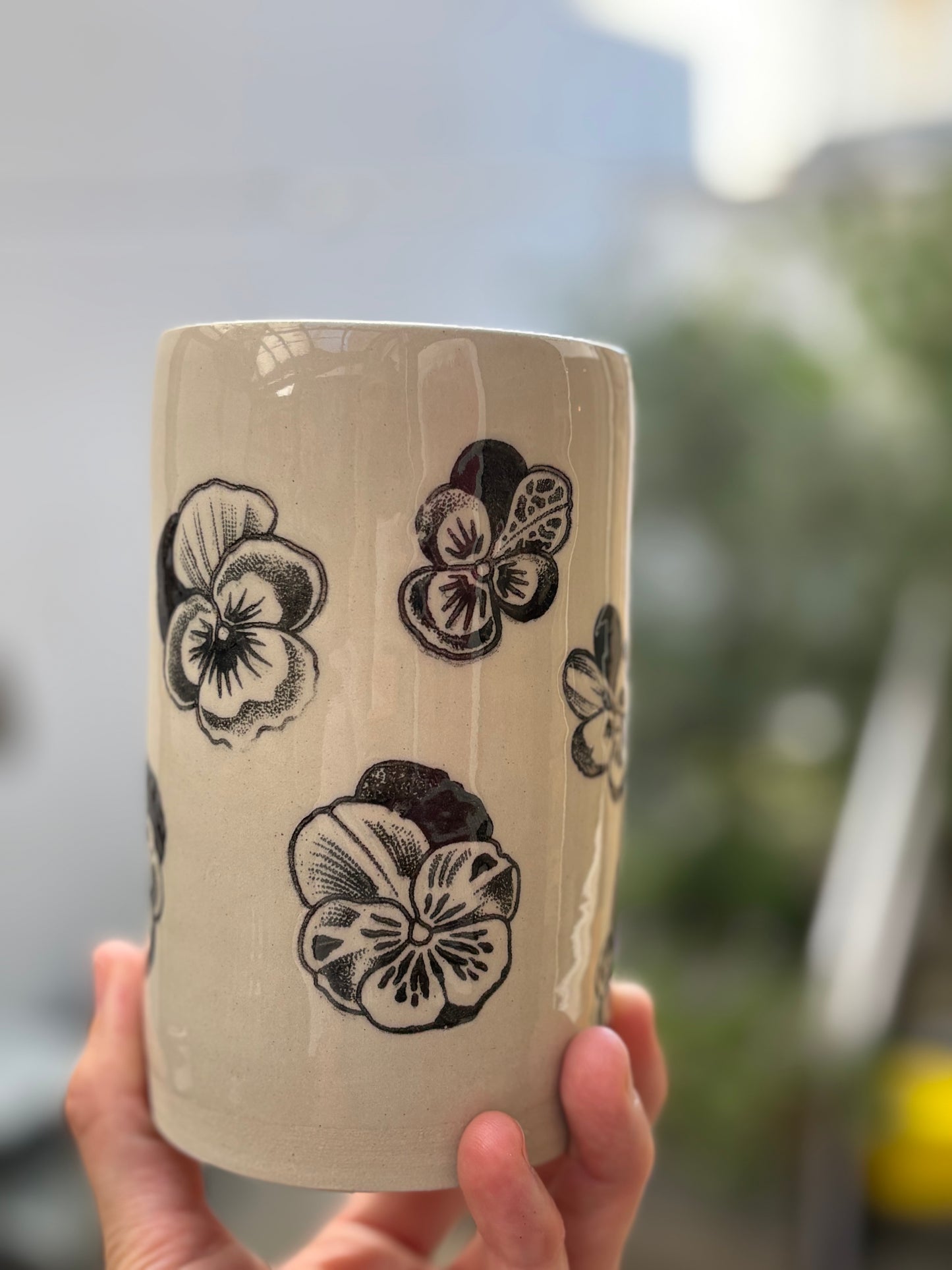 SIEBDRUCKEN im Garten auf Keramik